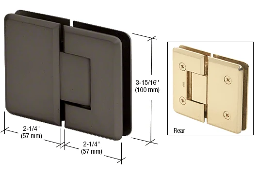 Glass to Glass Shower Door Hinge 180°: Cologne 180, Oil Rubbed Bronze – CRL C0L1800RB, photo 2