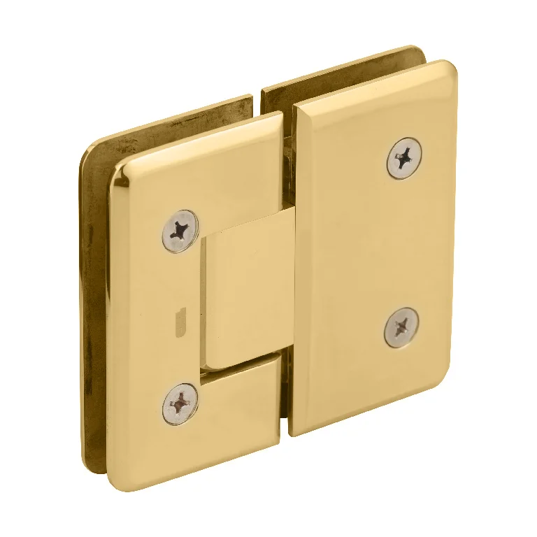 Glass to Glass Shower Door Hinge 180°: Cologne 180, Polished Brass – CRL C0L180BR, photo 3