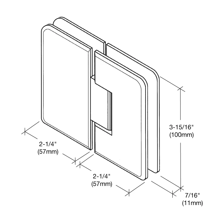 Glass to Glass Shower Door Hinge 180°: Cologne 180, Dark Brushed Bronze – CRL C0L180DBBZ, photo 4