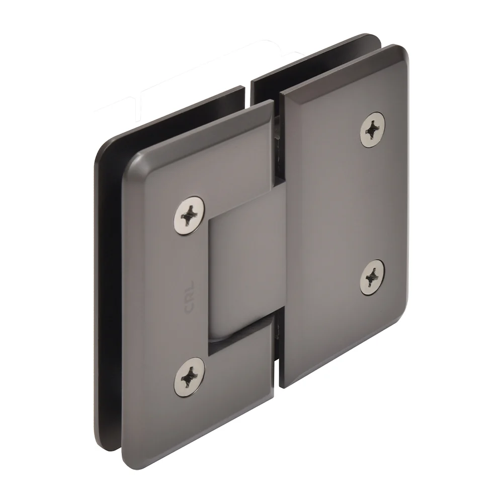 Glass to Glass Shower Door Hinge 180°: Cologne 180, Matte Gun Metal – CRL C0L180MGM, photo 3