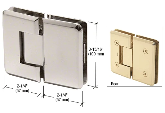 Glass to Glass Shower Door Hinge 180°: Cologne 180, Polished Nickel – CRL C0L180PN, photo 2