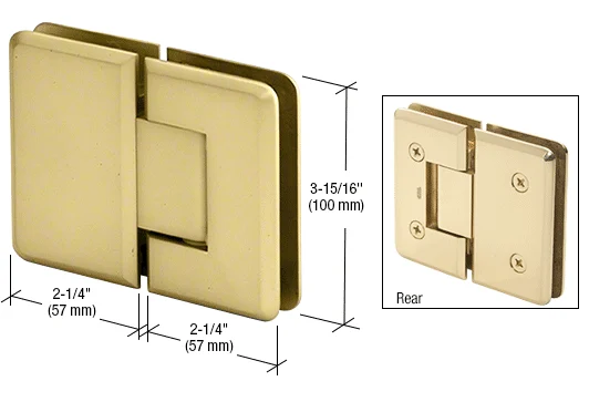 Glass to Glass Shower Door Hinge 180°: Cologne 180, Satin Brass – CRL C0L180SB, photo 2