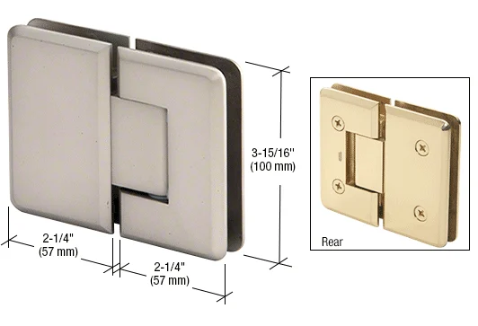 Glass to Glass Shower Door Hinge 180°: Cologne 180, Satin Nickel – CRL C0L180SN, photo 2