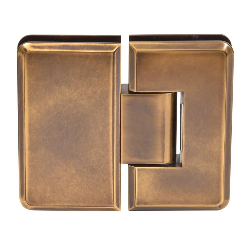 Glass to Glass Shower Door Hinge 180°: Cologne 180, Vintage Brass – CRL C0L180VBR, photo 2