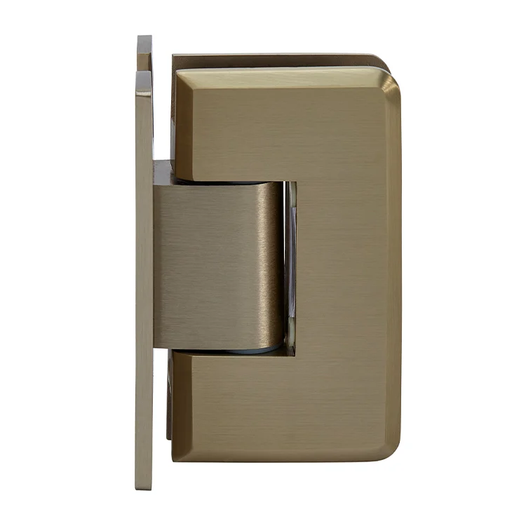 Shower Door Hinge: Cologne 337 Adjustable Wall Mount, H Back Plate, Brushed Bronze – CRL C0L337BBRZ