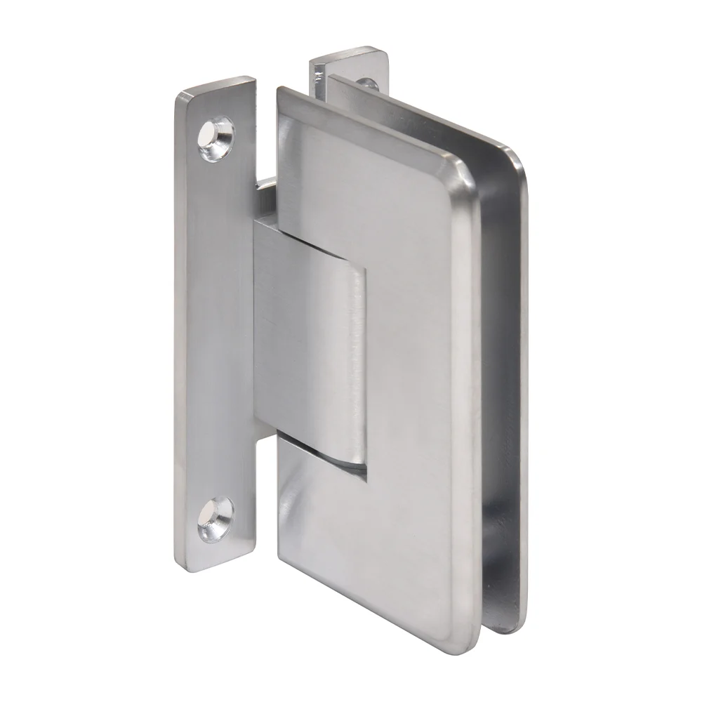 Shower Door Hinge: Cologne 337 Adjustable Wall Mount, H Back Plate, Brushed Chrome – CRL C0L337BCH