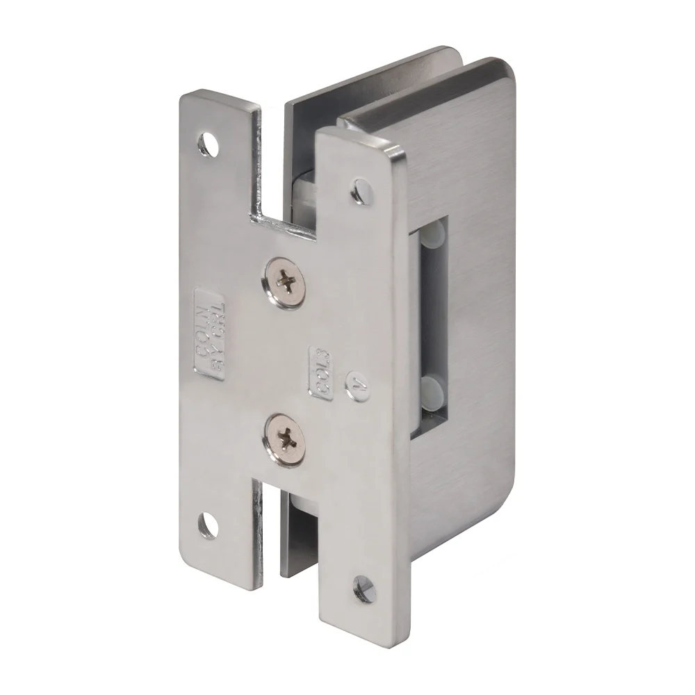 Shower Door Hinge: Cologne 337 Adjustable Wall Mount, H Back Plate, Brushed Chrome – CRL C0L337BCH, photo 3