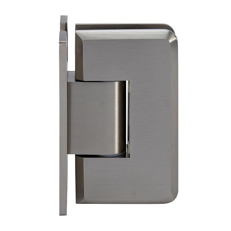 Shower Door Hinge: Cologne 337 Adjustable Wall Mount, H Back Plate, Brushed Nickel – CRL C0L337BN