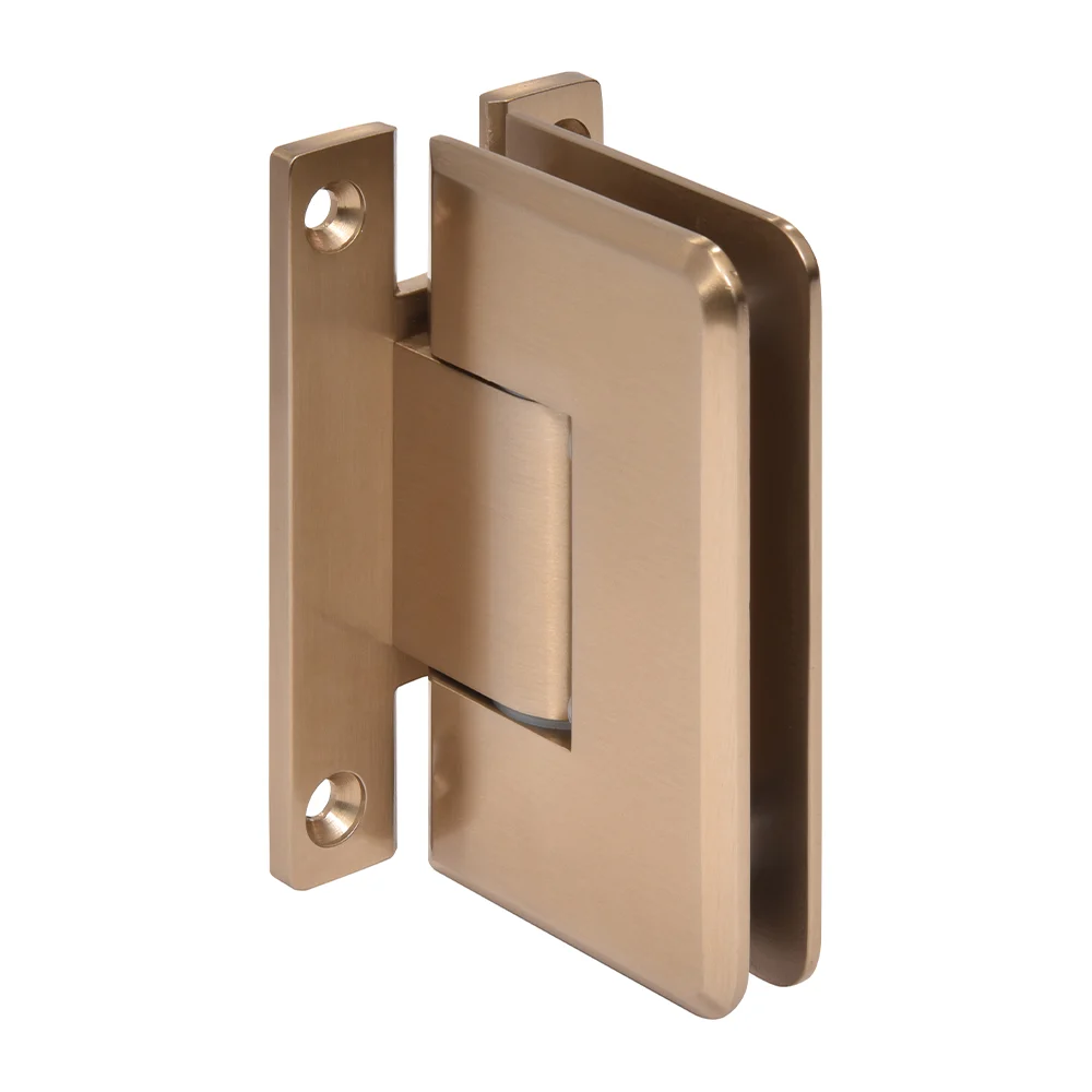 Shower Door Hinge: Cologne 337 Adjustable Wall Mount, H Back Plate, Dark Brushed Bronze – CRL C0L337DBBZ