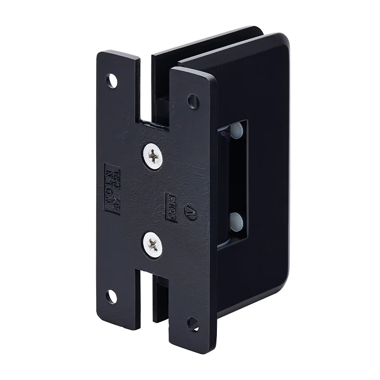 Shower Door Hinge: Cologne 337 Adjustable Wall Mount, H Back Plate, Matte Black – CRL C0L337MBL
