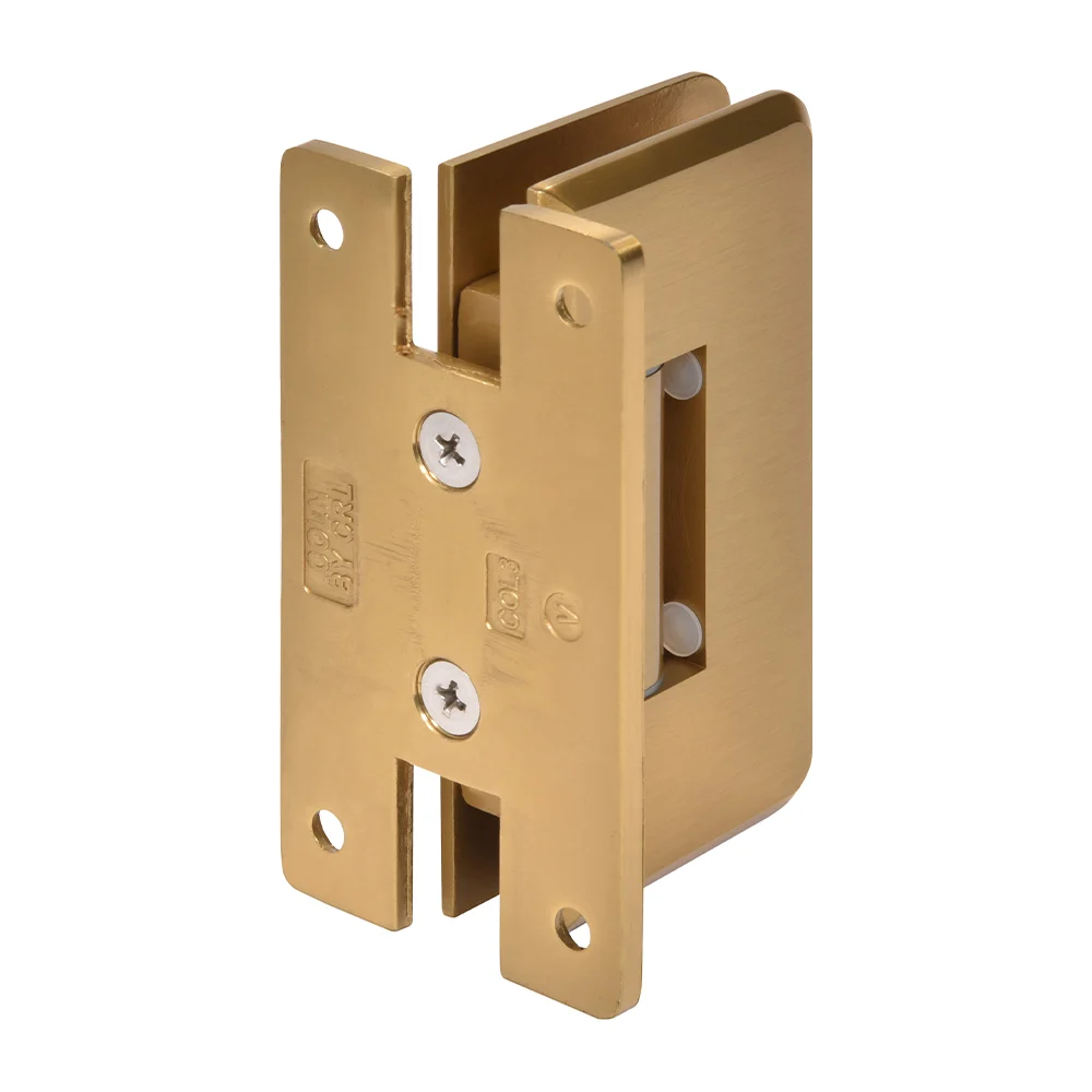 Shower Door Hinge: Cologne 337 Adjustable Wall Mount, H Back Plate, Modern Gold – CRL C0L337MG, photo 3