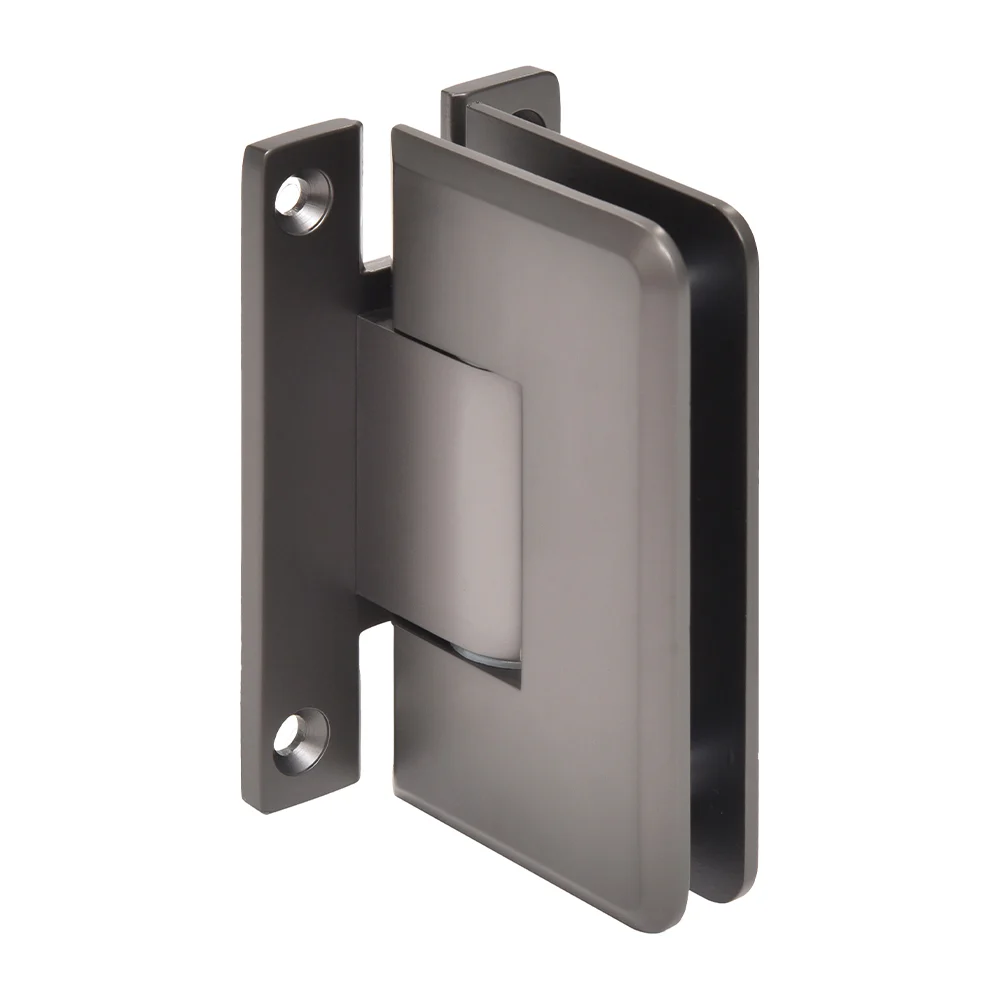 Shower Door Hinge: Cologne 337 Adjustable Wall Mount, H Back Plate, Matte Gun Metal – CRL C0L337MGM
