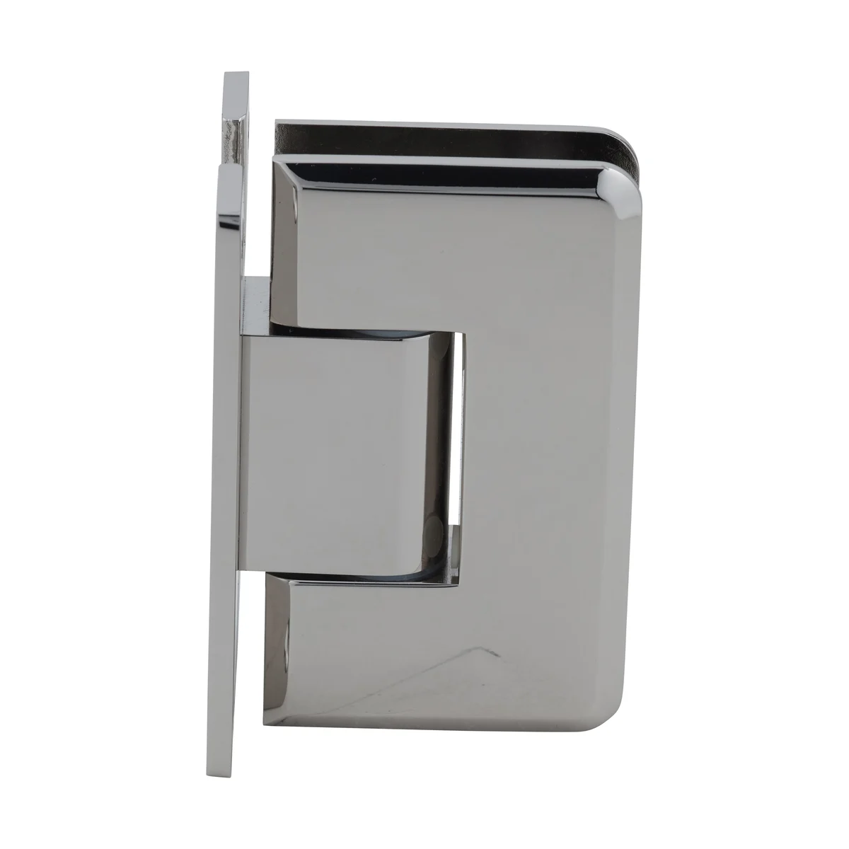 Shower Door Hinge: Cologne 337 Adjustable Wall Mount, H Back Plate, Polished Nickel – CRL C0L337PN