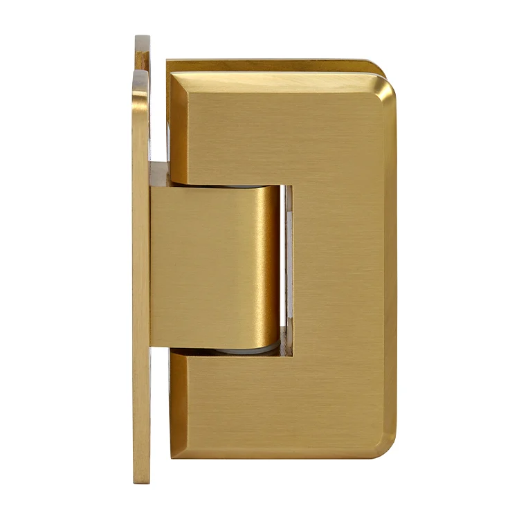 Shower Door Hinge: Cologne 337 Adjustable Wall Mount, H Back Plate, Satin Brass – CRL C0L337SB