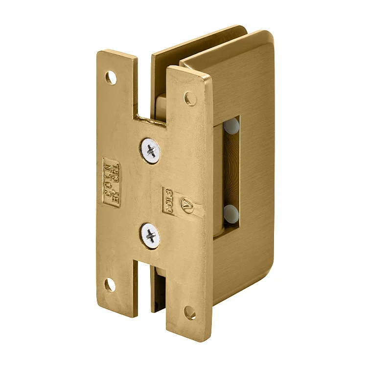 Shower Door Hinge: Cologne 337 Adjustable Wall Mount, H Back Plate, Satin Brass – CRL C0L337SB, photo 3