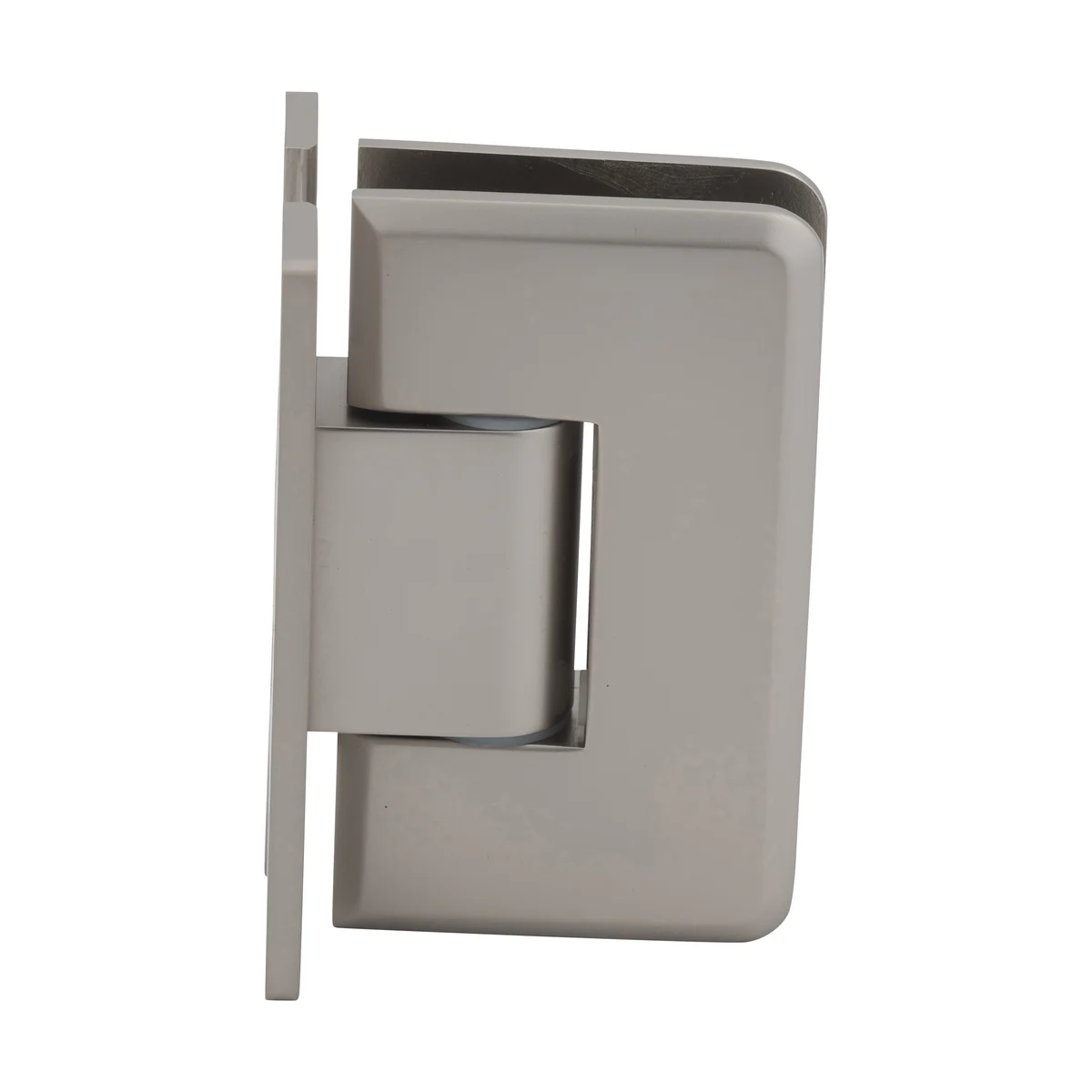 Shower Door Hinge: Cologne 337 Adjustable Wall Mount, H Back Plate, Satin Nickel – CRL C0L337SN