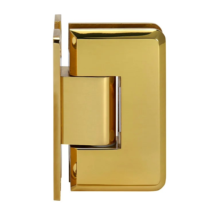 Shower Door Hinge: Cologne 337 Adjustable Wall Mount, H Back Plate, Unlacquered Brass – CRL C0L337ULBR