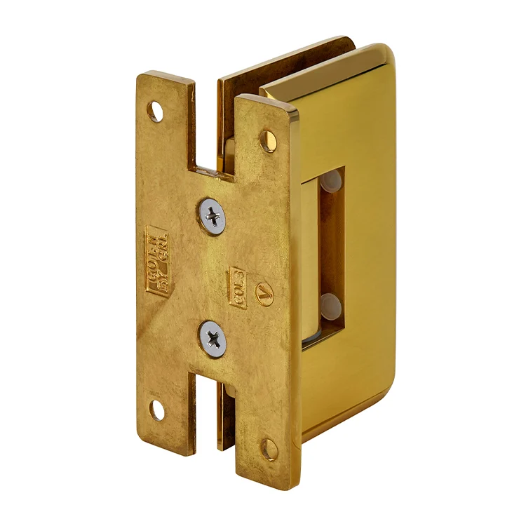 Shower Door Hinge: Cologne 337 Adjustable Wall Mount, H Back Plate, Unlacquered Brass – CRL C0L337ULBR, photo 3