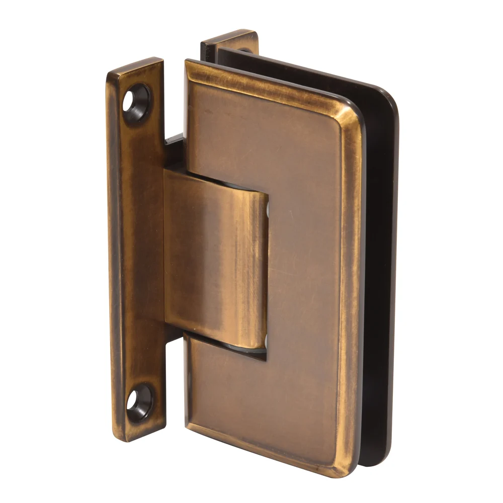 Shower Door Hinge: Cologne 337 Adjustable Wall Mount, H Back Plate, Vintage Brass – CRL C0L337VBR