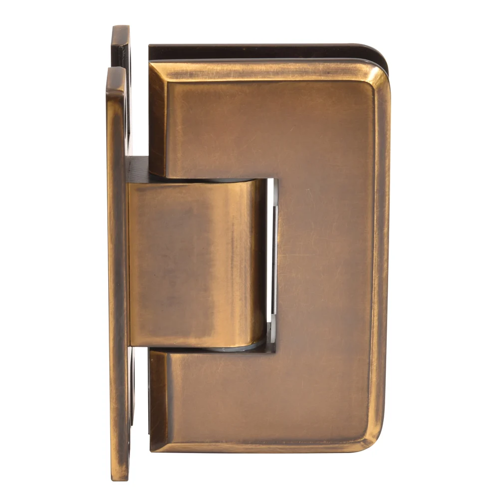 Shower Door Hinge: Cologne 337 Adjustable Wall Mount, H Back Plate, Vintage Brass – CRL C0L337VBR, photo 2