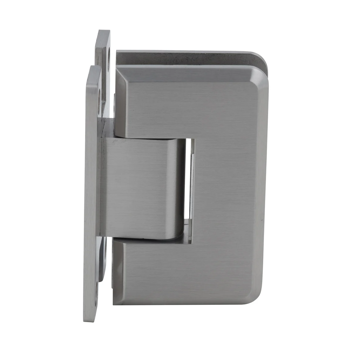 Shower Door Hinge: Cologne 537 5° Pre-Set Wall Mount, H Back Plate, Brushed Nickel – CRL C0L537BN