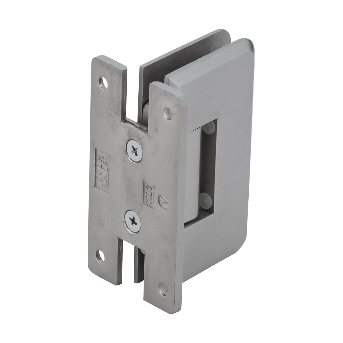 Shower Door Hinge: Cologne 537 5° Pre-Set Wall Mount, H Back Plate, Brushed Nickel – CRL C0L537BN, photo 3