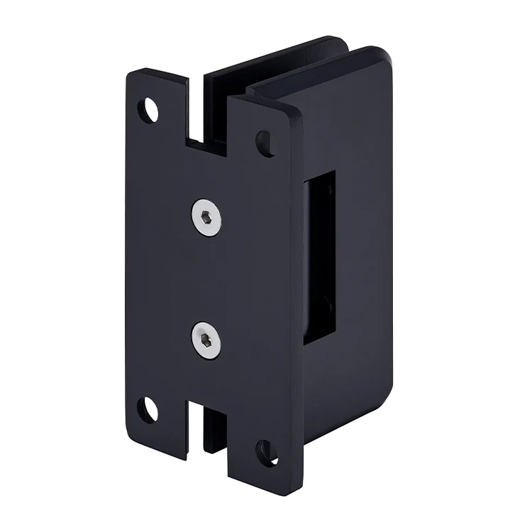 Shower Door Hinge: Cologne 537 5° Pre-Set Wall Mount, H Back Plate, Matte Black – CRL C0L537MBL, photo 3