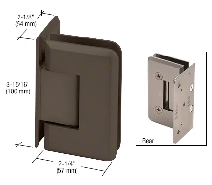 Shower Door Hinge: Cologne 544 5° Pre-Set, Offset Back Plate, Oil Rubbed Bronze – CRL C0L5440RB, photo 2