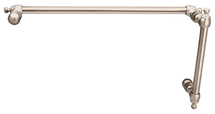 Glass Shower Door 6" Pull Handle and 18" Colonial Towel Bar Set, Polished Nickel – CRL C0L6X18PN