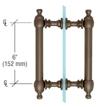 Shower Door 6" Colonial Back-to-Back Pull Handle, Oil Rubbed Bronze – CRL C0L6X60RB