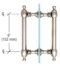 Shower Door 6" Colonial Back-to-Back Pull Handle, Polished Nickel – CRL C0L6X6PN