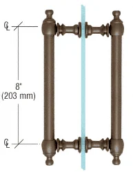 Shower Door 8" Colonial Back-to-Back Pull Handle, Oil Rubbed Bronze – CRL C0L8X80RB, photo 2
