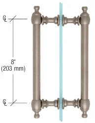 Shower Door 8" Colonial Back-to-Back Pull Handle, Brushed Nickel – CRL C0L8X8BN