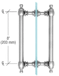 CRL 8" Colonial Back-to-Back Pull Handle, Polished Chrome
