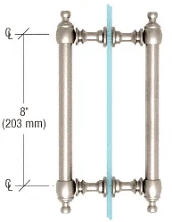 Shower Door 8" Colonial Back-to-Back Pull Handle, Polished Nickel – CRL C0L8X8PN