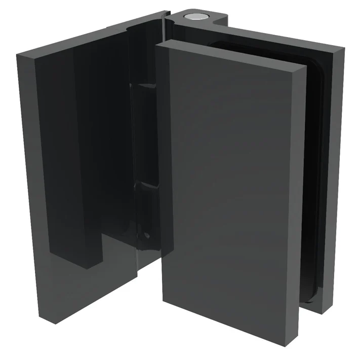 Shower Door Hinge: Como 044 Outswing Wall Mount, Offset Back Plate, Matte Black – CRL C0M044MBL, photo 2
