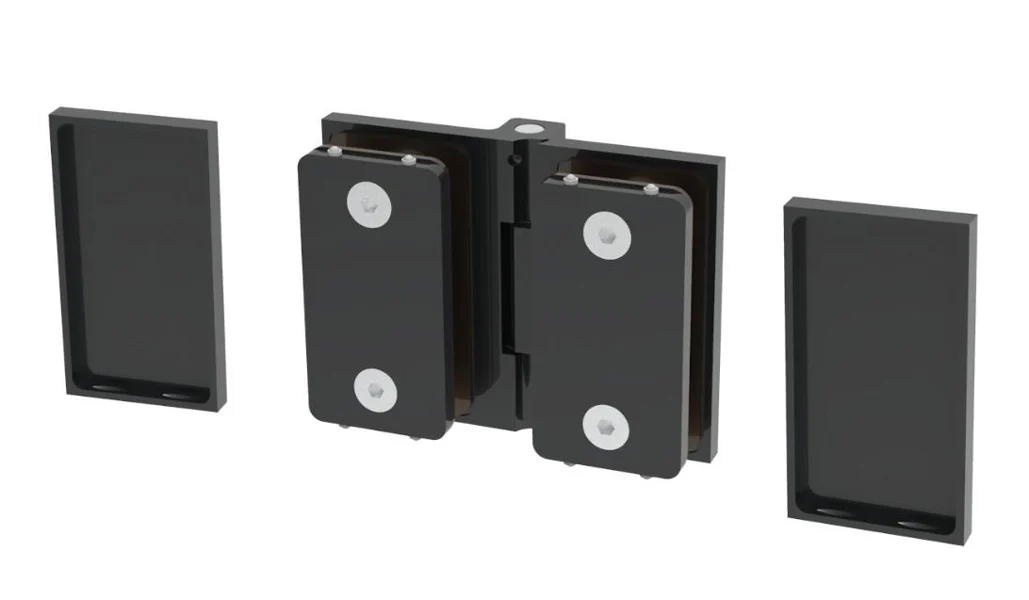 Glass to Glass Shower Door Hinge 180°: Como 180, Matte Black – CRL C0M180MBL, photo 4
