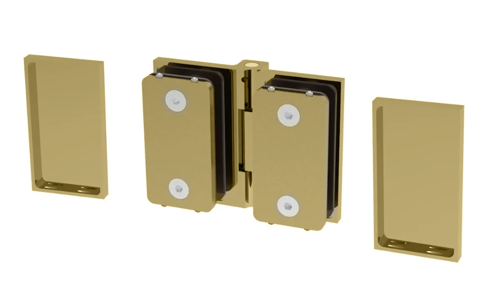 Glass to Glass Shower Door Hinge 180°: Como 180, Satin Brass – CRL C0M180SB, photo 4