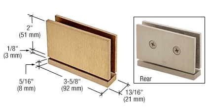 Pivot Shower Door Hinge: Cardiff Top or Bottom Mount, Brushed Bronze – CRL CAR01BBRZ, photo 2
