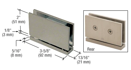 Pivot Shower Door Hinge: Cardiff Top or Bottom Mount, Brushed Nickel – CRL CAR01BN, photo 2