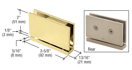 Pivot Shower Door Hinge: Cardiff Top or Bottom Mount, Polished Brass – CRL CAR01BR, photo 2
