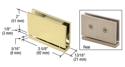 Pivot Shower Door Hinge: Cardiff Top or Bottom Mount, Satin Brass – CRL CAR01SB, photo 2