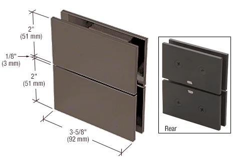 Pivot Shower Door Hinge: Cardiff Glass to Glass Mount, Oil Rubbed Bronze – CRL CAR020RB, photo 2