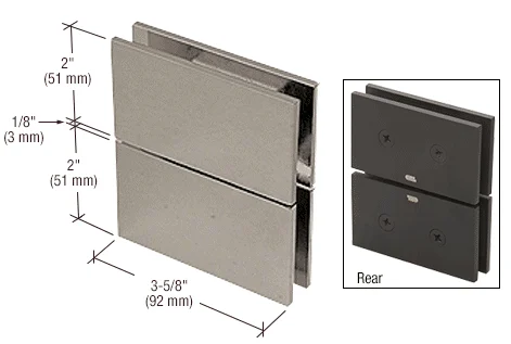 Pivot Shower Door Hinge: Cardiff Glass to Glass Mount, Brushed Nickel – CRL CAR02BN, photo 2