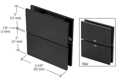 Pivot Shower Door Hinge: Cardiff Glass to Glass Mount, Matte Black – CRL CAR02MBL, photo 2