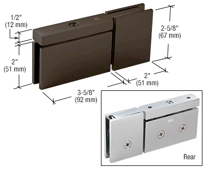 Pivot Shower Door Hinge: Cardiff Top or Bottom Mount with U-Clamp, Oil Rubbed Bronze – CRL CAR070RB
