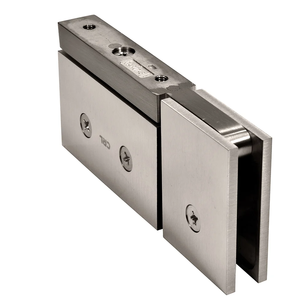 Pivot Shower Door Hinge: Cardiff Top or Bottom Mount with U-Clamp, Brushed Nickel – CRL CAR07BN, photo 3