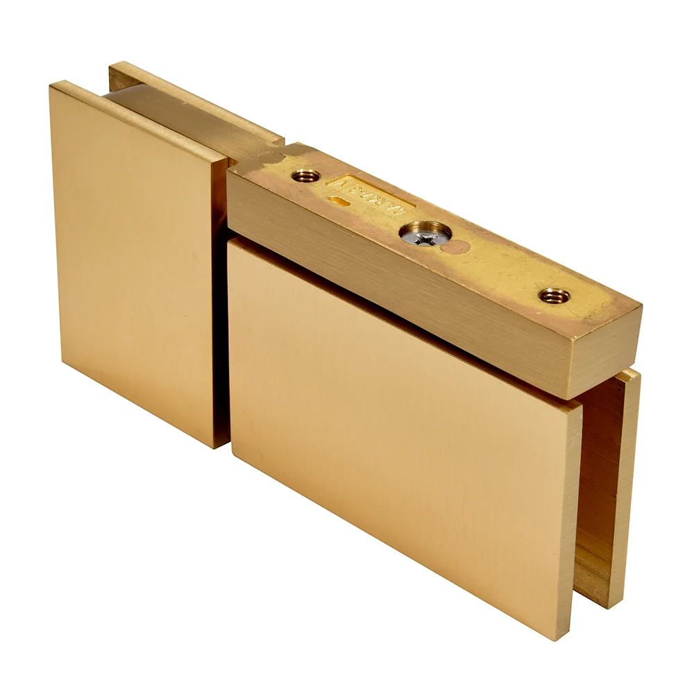 Pivot Shower Door Hinge: Cardiff Top or Bottom Mount with U-Clamp, Satin Brass – CRL CAR07SB, photo 2