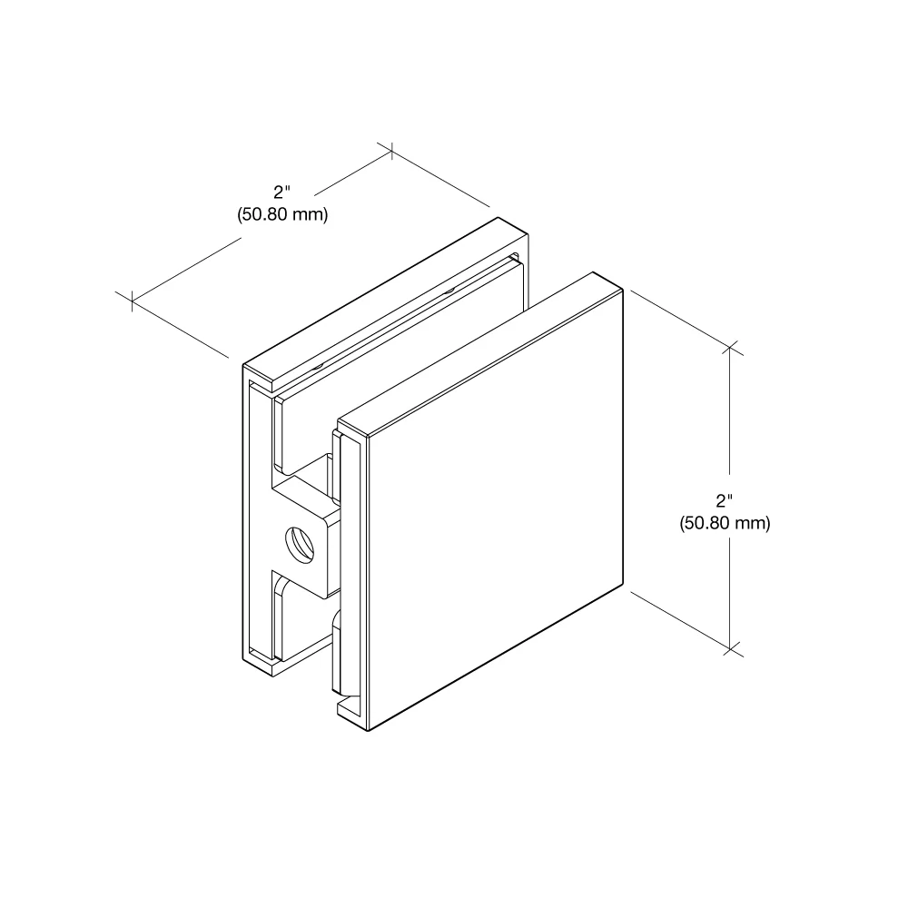 Shower Glass Zero Clamp, Satin Brass – CRL CCS4SB, photo 7