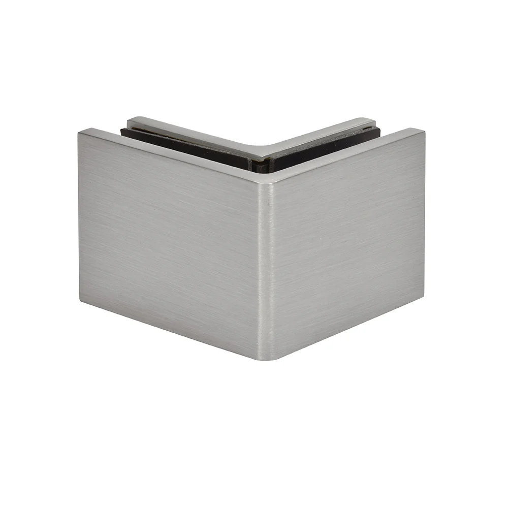 Shower Glass Zero 90° Wall & Glass Mount Clamp, Brushed Nickel – CRL CCS90BN